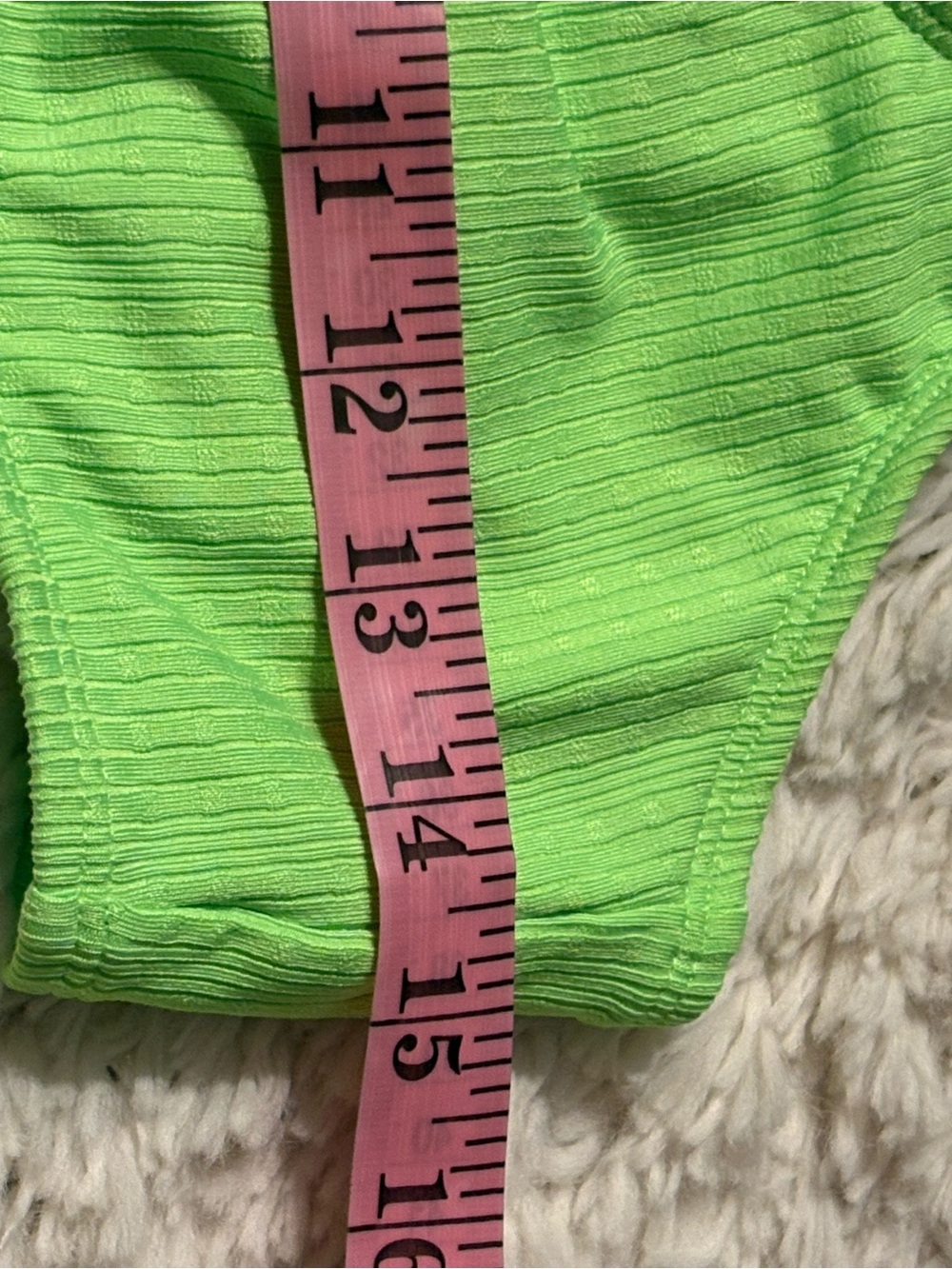 Neon Green Ribbed Bikini Set - Picture 4 of 5